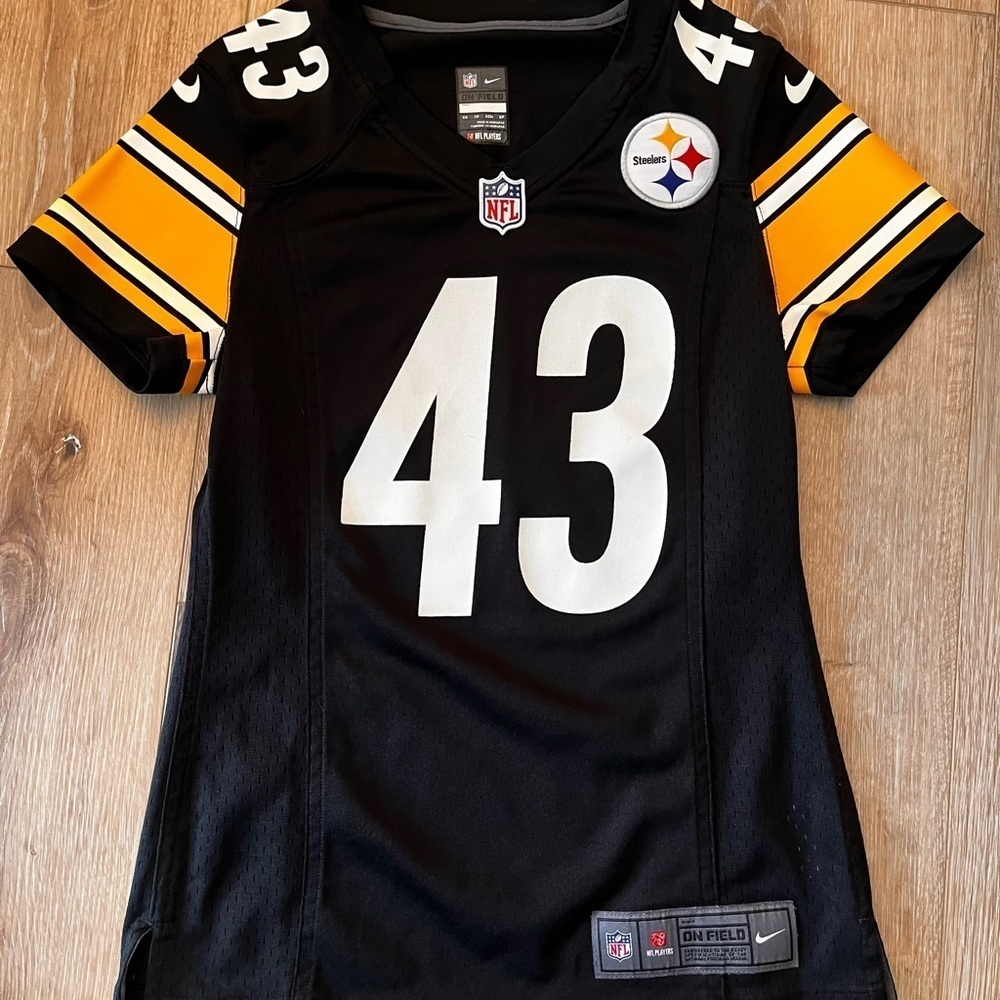 Pittsburgh STEELERS JERSEY POLAMALU RETIRED CONTOURED WOMENS CUT - Picture 9 of 16